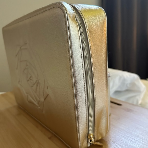 2/$20 • Lancôme Gold Train Case Make-Up Bag - Picture 3 of 6